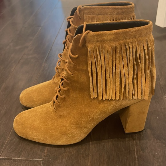 Saint Laurent Camel Color Booties - Picture 1 of 7